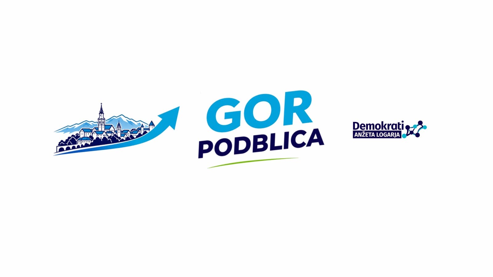 GOR Podblica – Demokrati Anžeta Logarja (vodoravni logotip)